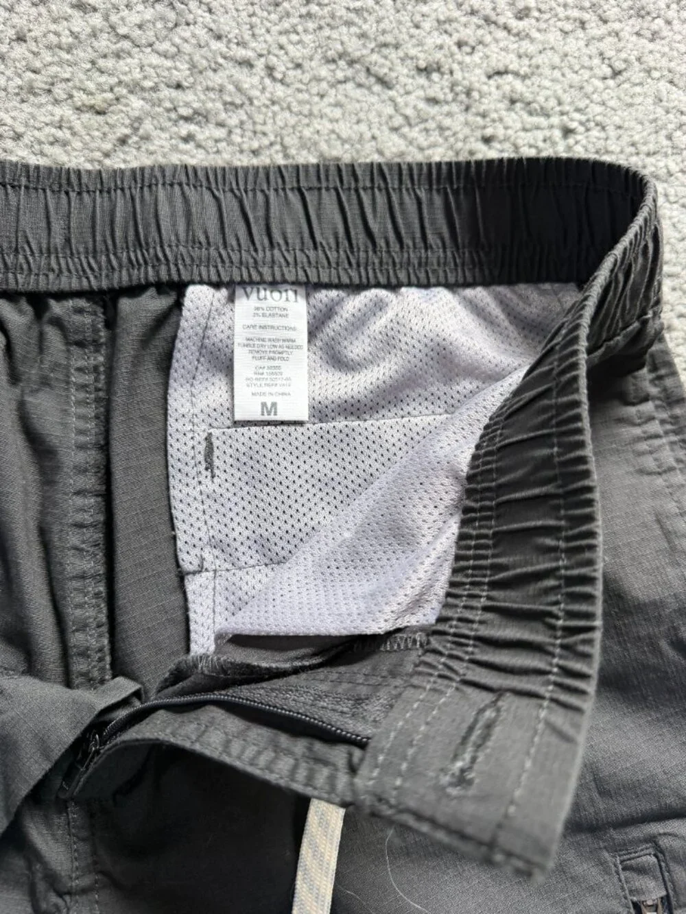 Vuori Men's Ripstop Climber Pants V412 Charcoal Gray Size Medium - EUC